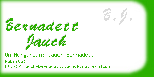 bernadett jauch business card